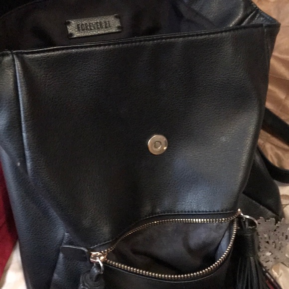 Fake leather black forever 21 backpack! - Picture 2 of 6